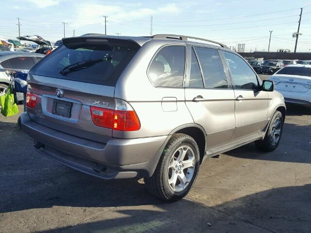 5UXFA13534LU44898 - 2004 BMW X5 3.0I GRAY photo 4