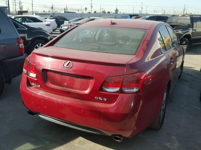 JTHBH96S365028464 - 2006 LEXUS GS GENERAT RED photo 4