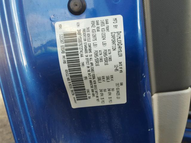 3A8FY58B76T274144 - 2006 CHRYSLER PT CRUISER BLUE photo 10