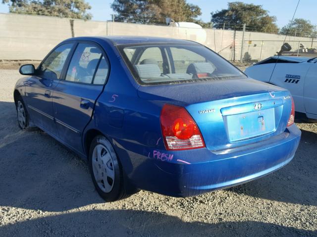 KMHDN46D04U872399 - 2004 HYUNDAI ELANTRA GL BLUE photo 3