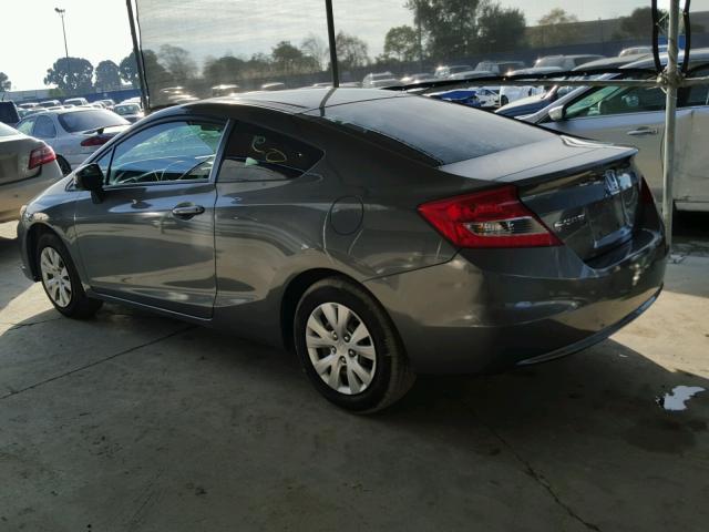 2HGFG3B52CH566212 - 2012 HONDA CIVIC LX CHARCOAL photo 3