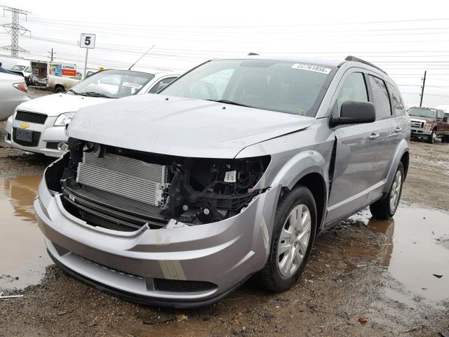 3C4PDCAB5HT614416 - 2017 DODGE JOURNEY SE SILVER photo 2