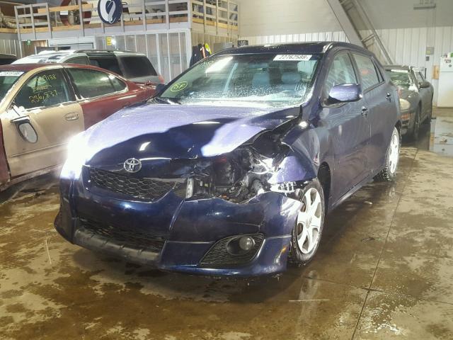 2T1KE40E19C014439 - 2009 TOYOTA COROLLA MA BLUE photo 2