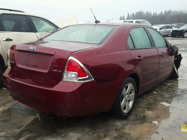 3FAHP07147R182783 - 2007 FORD FUSION SE RED photo 4