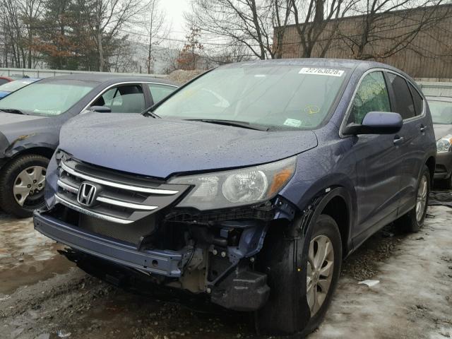 2HKRM4H54DH685017 - 2013 HONDA CR-V EX BLUE photo 2