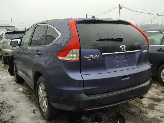 2HKRM4H54DH685017 - 2013 HONDA CR-V EX BLUE photo 3