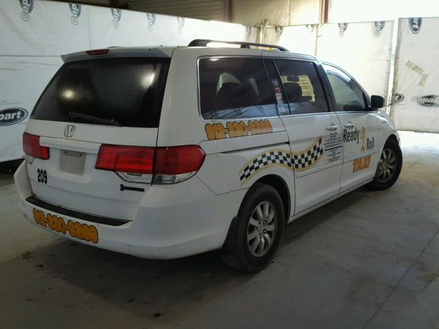 5FNRL38418B054329 - 2008 HONDA ODYSSEY EX WHITE photo 4