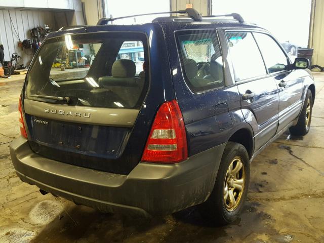 JF1SG636X5H704969 - 2005 SUBARU FORESTER 2 BLUE photo 4