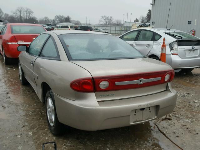 1G1JC12F337373945 - 2003 CHEVROLET CAVALIER BEIGE photo 3