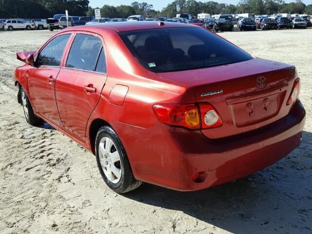 JTDBL40E19J018341 - 2009 TOYOTA COROLLA BA RED photo 3