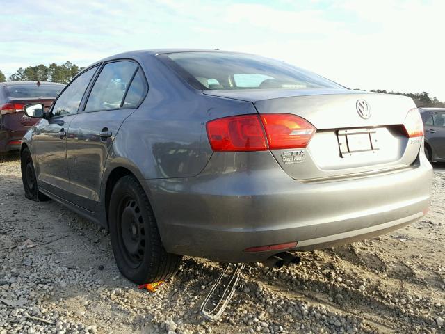 3VWDP7AJ2CM366439 - 2012 VOLKSWAGEN JETTA SE GRAY photo 3