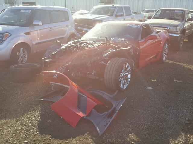 1G1YU2D68F5609505 - 2015 CHEVROLET CORVETTE S BURGUNDY photo 2