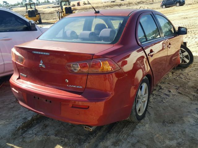 JA3AU26U58U037434 - 2008 MITSUBISHI LANCER ES RED photo 4