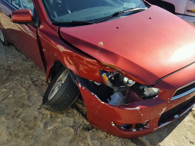 JA3AU26U58U037434 - 2008 MITSUBISHI LANCER ES RED photo 9