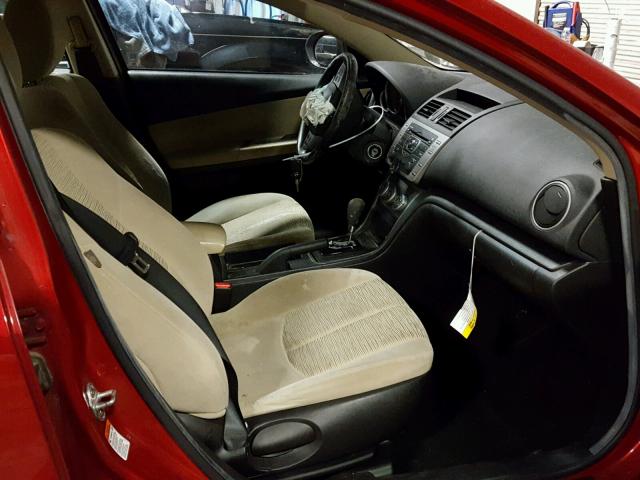 1YVHZ8BH6A5M24727 - 2010 MAZDA 6 I RED photo 5