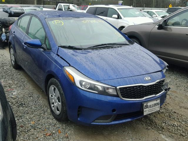 3KPFK4A74HE032699 - 2017 KIA FORTE LX BLUE photo 1