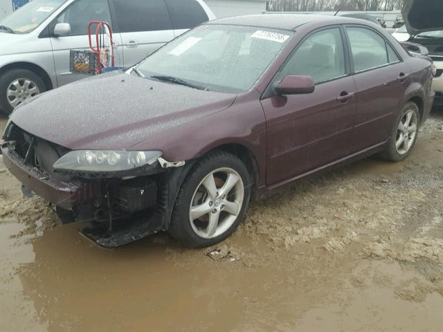 1YVHP80C285M28331 - 2008 MAZDA 6 I MAROON photo 2