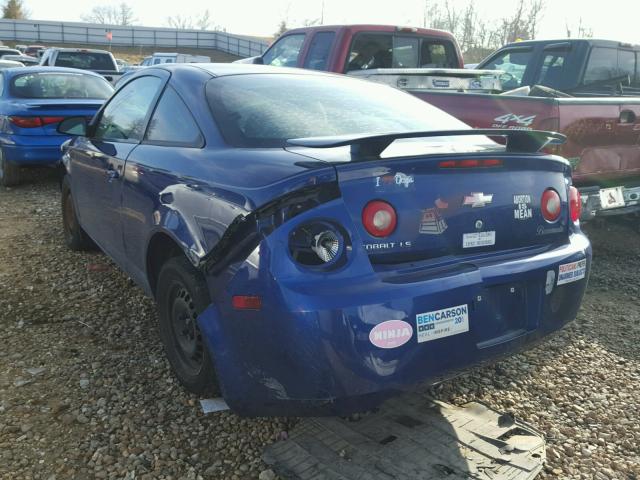 1G1AK15F277143236 - 2007 CHEVROLET COBALT LS BLUE photo 3