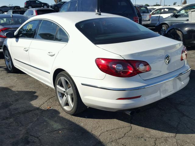 WVWHP7AN0CE531725 - 2012 VOLKSWAGEN CC LUXURY WHITE photo 3