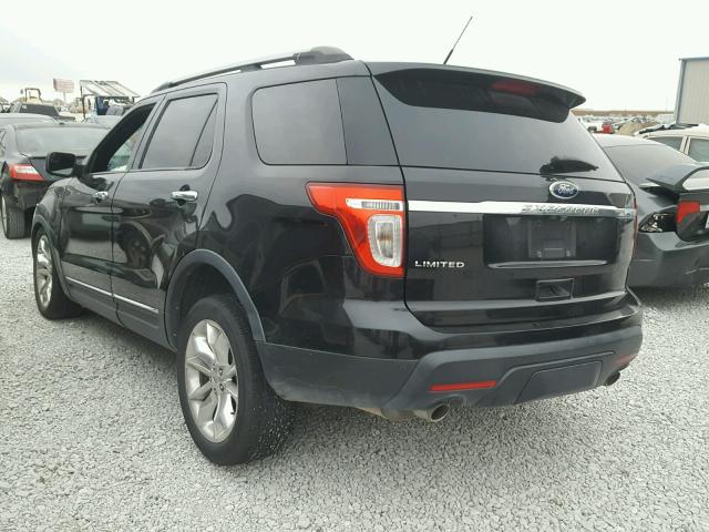 1FMHK7F87CGA72548 - 2012 FORD EXPLORER L BLACK photo 3