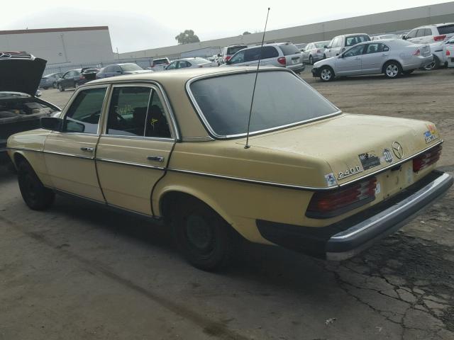 12312310134180 - 1979 MERCEDES-BENZ 240 YELLOW photo 3