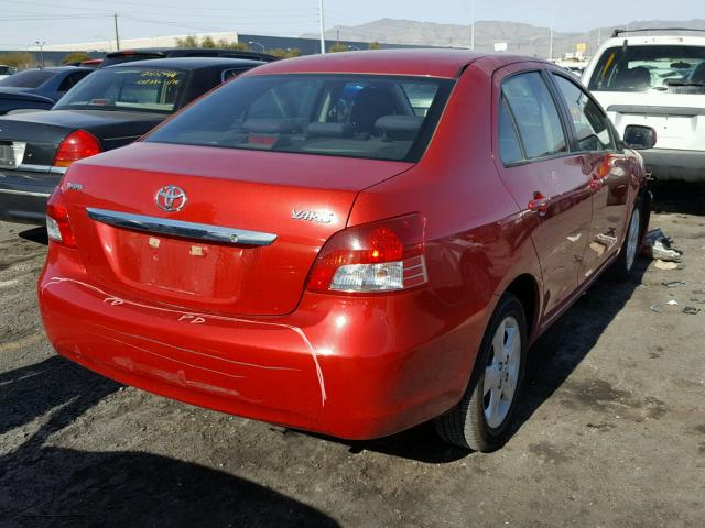 JTDBT923284030570 - 2008 TOYOTA YARIS RED photo 4