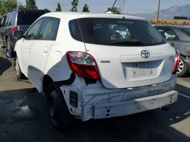 2T1KE40E09C011046 - 2009 TOYOTA COROLLA MA WHITE photo 3