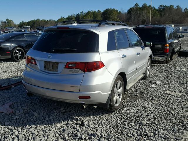 5J8TB18577A015923 - 2007 ACURA RDX TECHNO SILVER photo 4