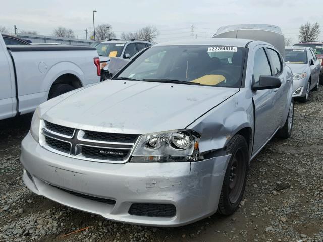 1B3BD4FB4BN509819 - 2011 DODGE AVENGER EX SILVER photo 2