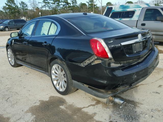 1LNHL9DR0BG600661 - 2011 LINCOLN MKS BLACK photo 3