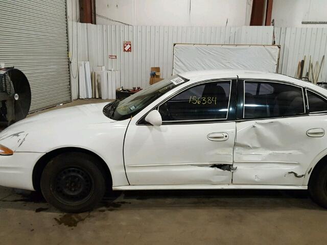 1G3NL52E31C114027 - 2001 OLDSMOBILE ALERO GL WHITE photo 9