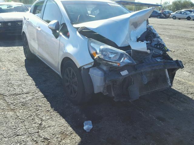 KNADM4A33E6338385 - 2014 KIA RIO LX SILVER photo 1