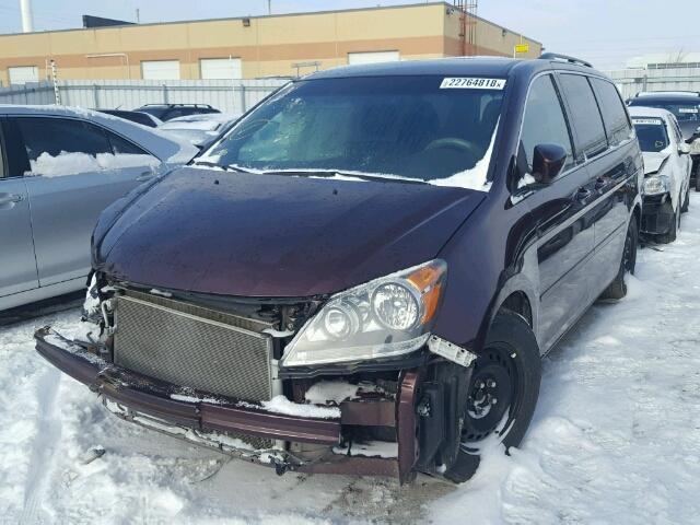 5FNRL38429B500330 - 2009 HONDA ODYSSEY EX MAROON photo 2