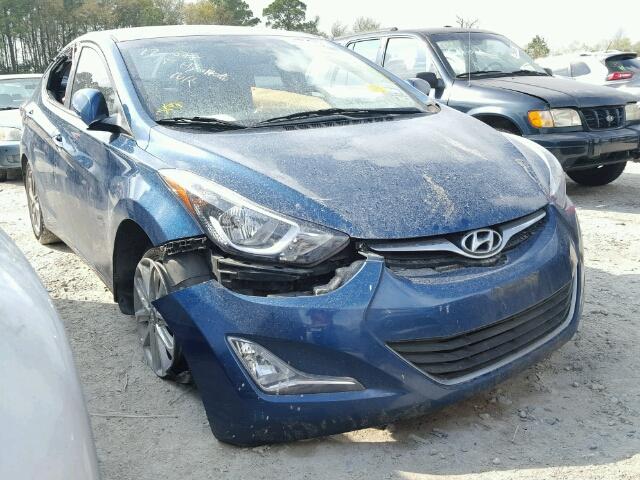 KMHDH4AEXFU226216 - 2015 HYUNDAI ELANTRA SE BLUE photo 1