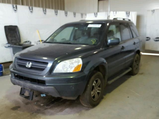 2HKYF18474H615300 - 2004 HONDA PILOT EX CHARCOAL photo 2