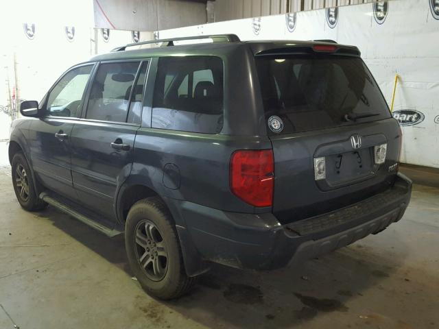 2HKYF18474H615300 - 2004 HONDA PILOT EX CHARCOAL photo 3