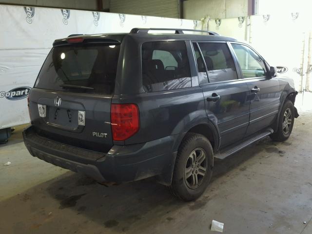 2HKYF18474H615300 - 2004 HONDA PILOT EX CHARCOAL photo 4