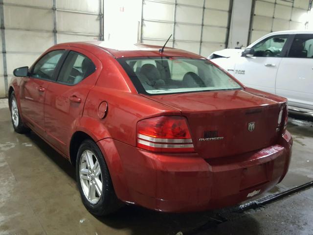 1B3LC56R08N602582 - 2008 DODGE AVENGER SX RED photo 3