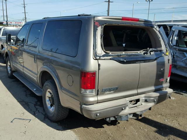 1FMNU42S03EC18099 - 2003 FORD EXCURSION GOLD photo 3