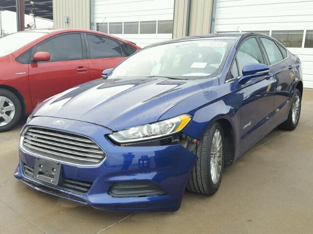 3FA6P0LU9DR203940 - 2013 FORD FUSION SE BLUE photo 2