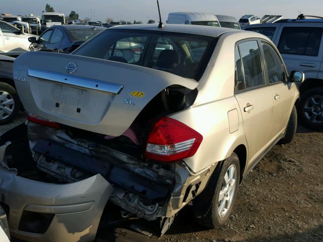 3N1BC11E09L497828 - 2009 NISSAN VERSA S TAN photo 4