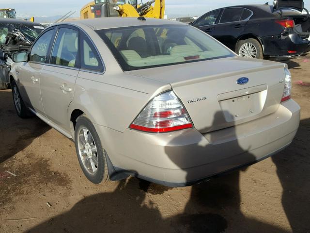 1FAHP24W38G159046 - 2008 FORD TAURUS SEL GOLD photo 3