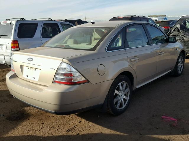 1FAHP24W38G159046 - 2008 FORD TAURUS SEL GOLD photo 4