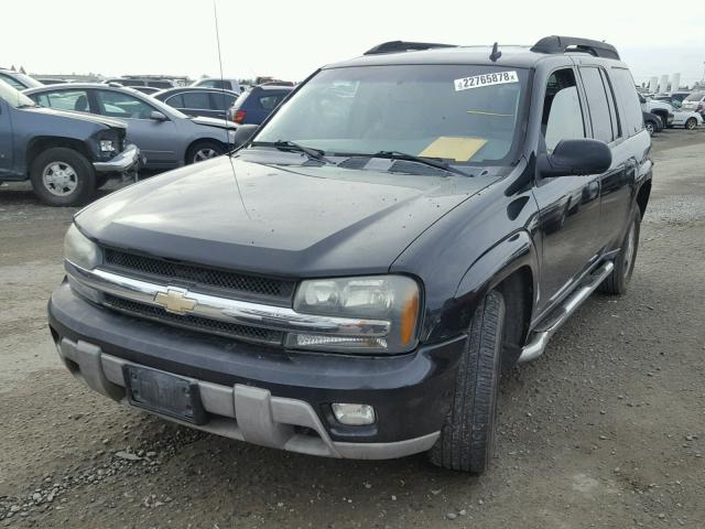 1GNES16S866167850 - 2006 CHEVROLET TRAILBLAZE BLACK photo 2