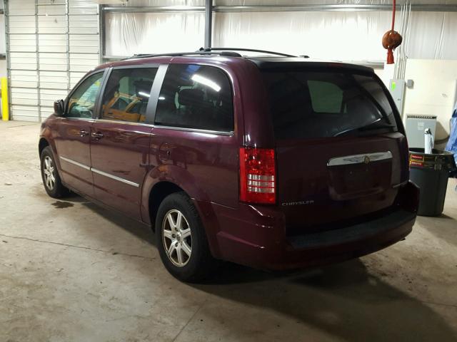 2A8HR54199R512330 - 2009 CHRYSLER TOWN & COU BURGUNDY photo 3