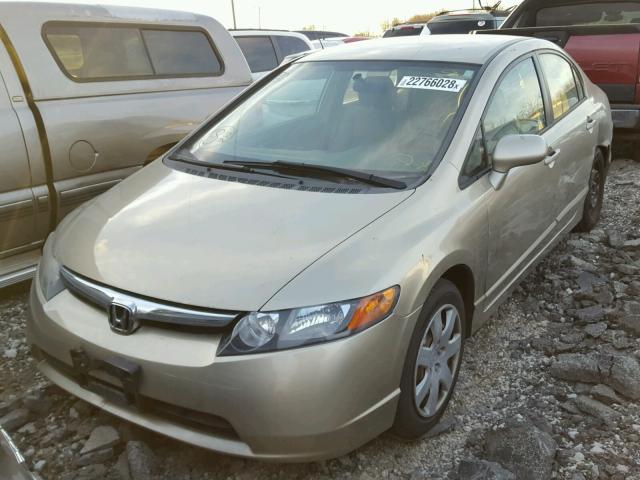 1HGFA16547L036252 - 2007 HONDA CIVIC LX GOLD photo 2