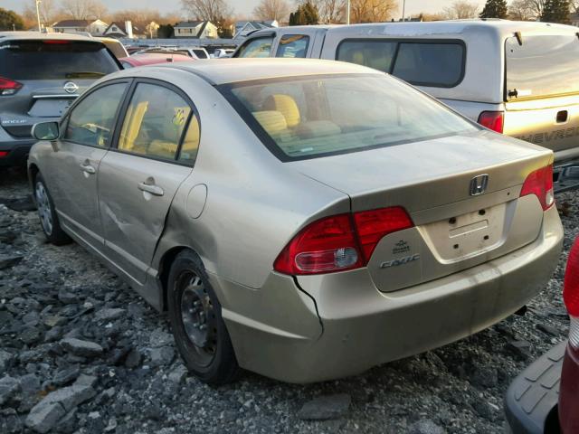 1HGFA16547L036252 - 2007 HONDA CIVIC LX GOLD photo 3