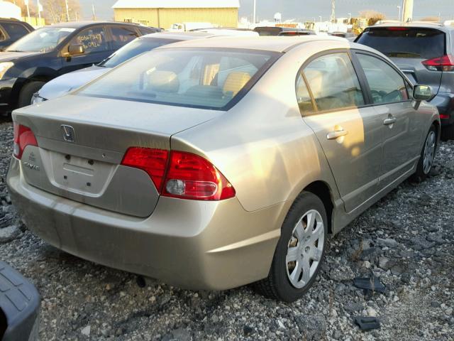 1HGFA16547L036252 - 2007 HONDA CIVIC LX GOLD photo 4