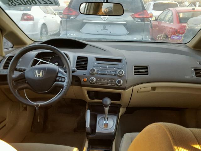 1HGFA16547L036252 - 2007 HONDA CIVIC LX GOLD photo 9