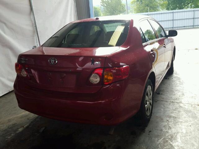 1NXBU4EE1AZ378648 - 2010 TOYOTA COROLLA BA RED photo 4